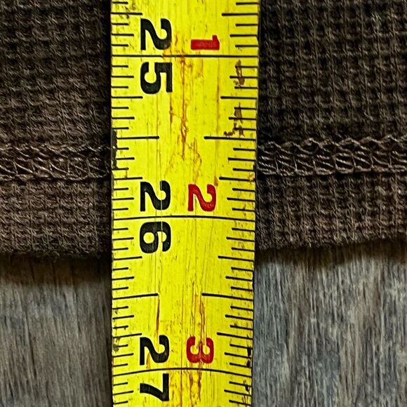 MMA Elite Men’s Long Sleeve Thermal Waffle Pullover Size Large Brown/Tan - Picture 7 of 10